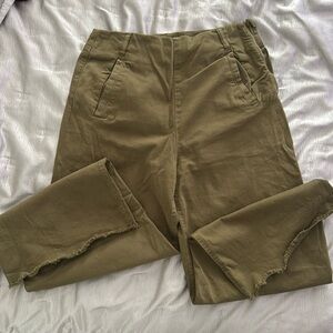Zara wide leg cropped pants like new